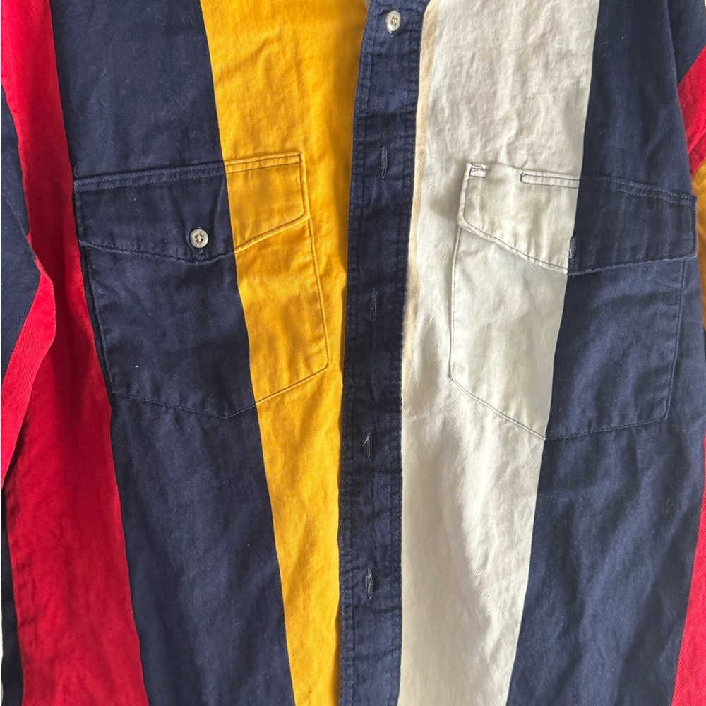 Vintage wrangler shirt Multicolor Striped Men's Jacket - Picture 2 of 5